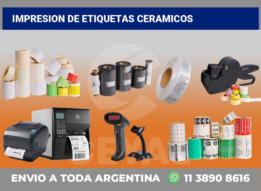 Impresion de etiquetas Ceramicos
