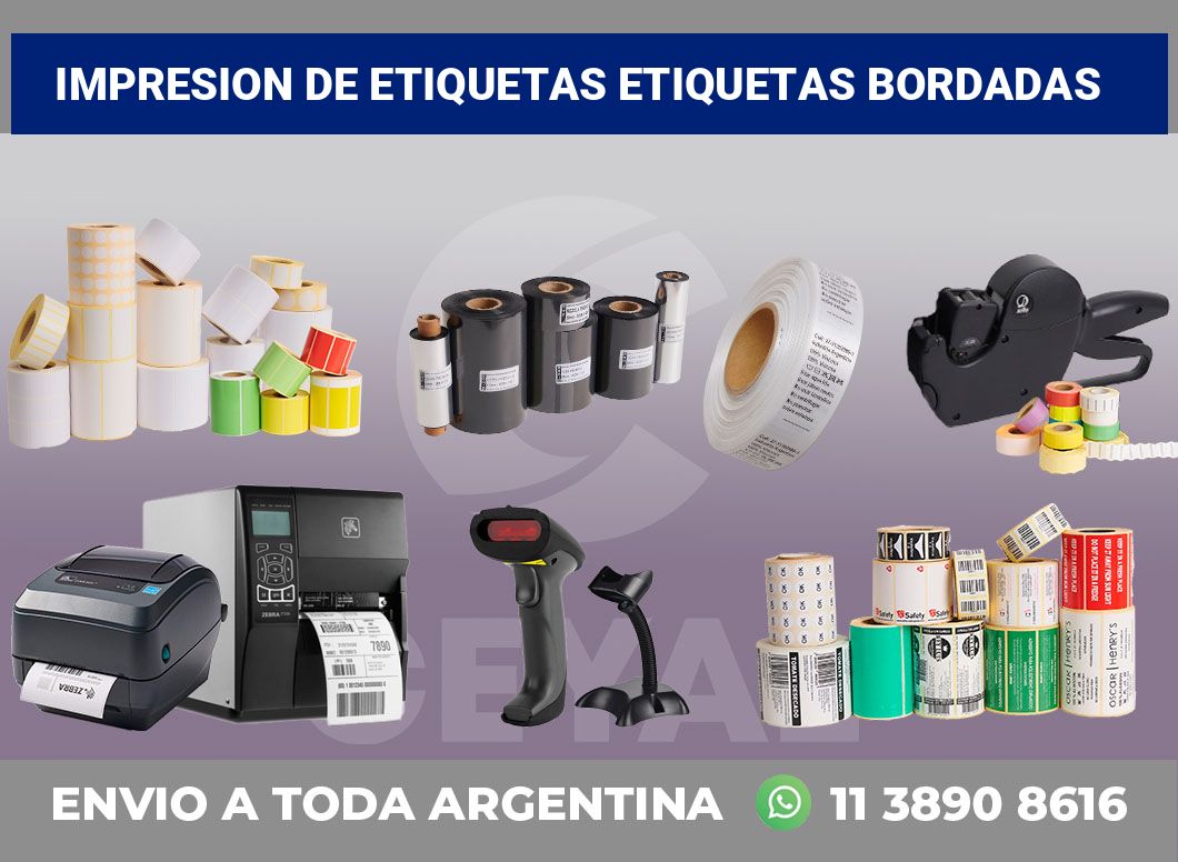 Impresion de etiquetas Etiquetas bordadas