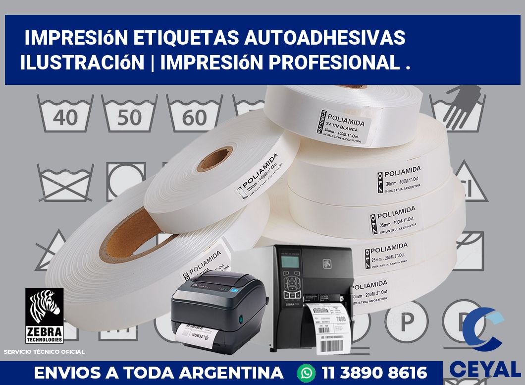 Impresión etiquetas autoadhesivas ilustración | Impresión profesional .
