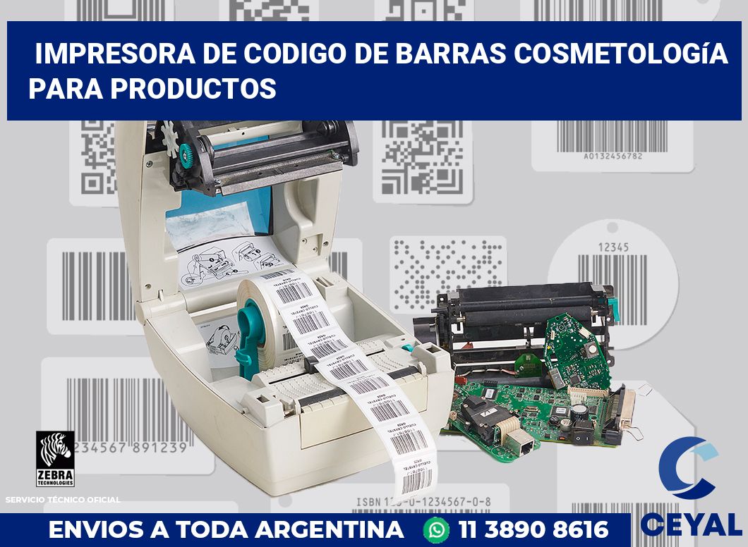 Impresora de codigo de barras Cosmetología para productos