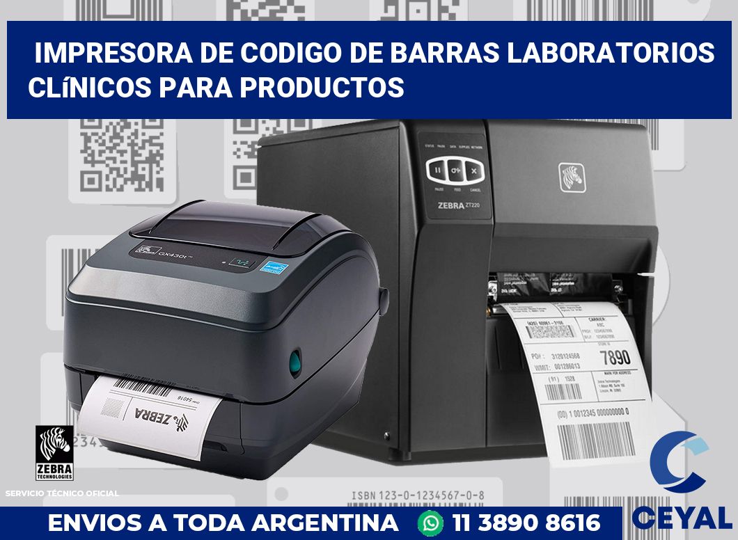 Impresora de codigo de barras Laboratorios clínicos para productos
