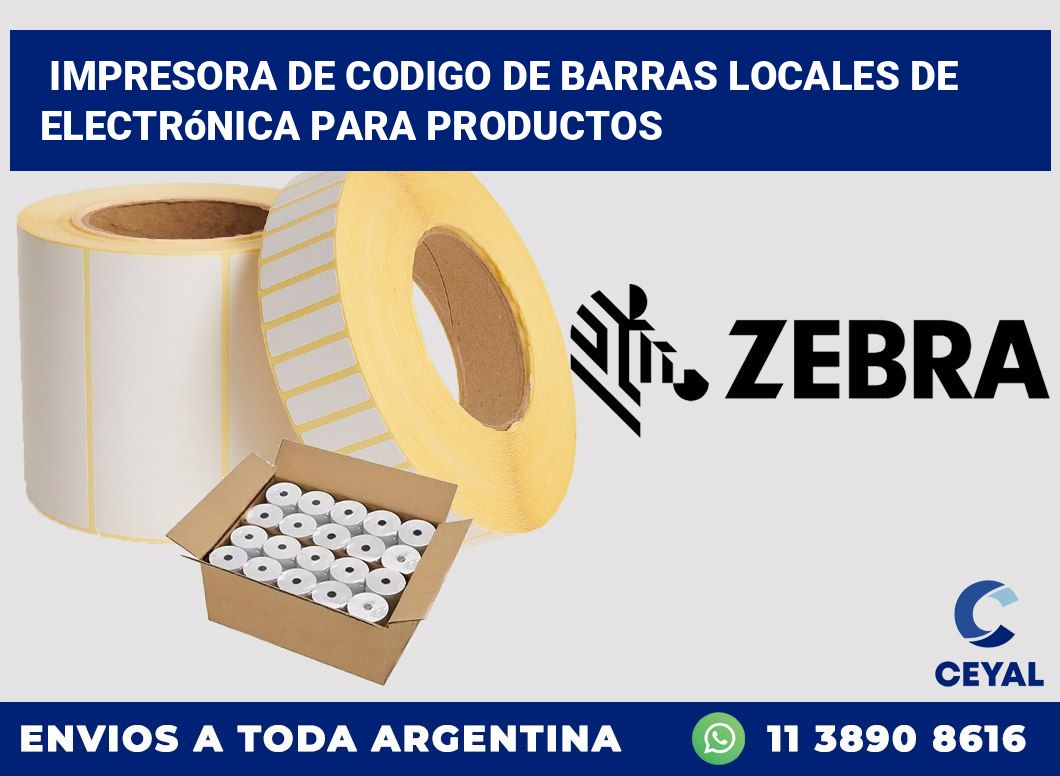 Impresora de codigo de barras Locales de electrónica para productos
