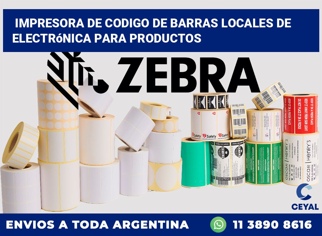 Impresora de codigo de barras Locales de electrónica para productos