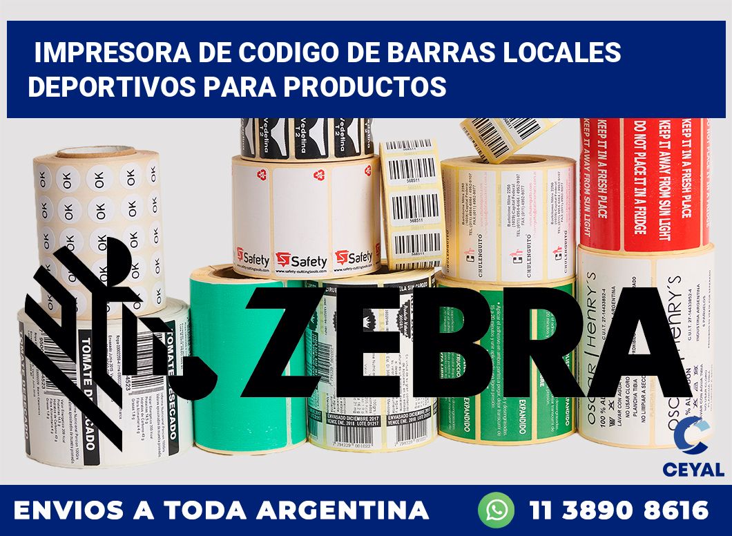 Impresora de codigo de barras Locales deportivos para productos