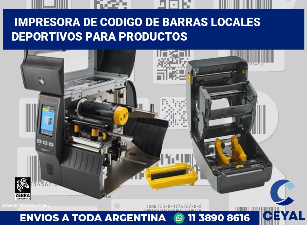 Impresora de codigo de barras Locales deportivos para productos