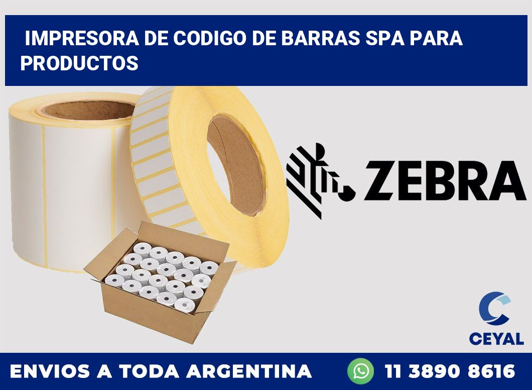 Impresora de codigo de barras SPA para productos