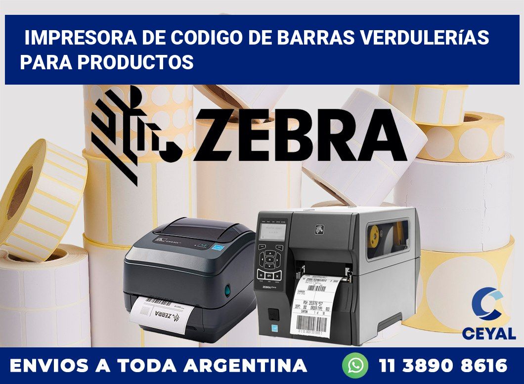 Impresora de codigo de barras Verdulerías para productos