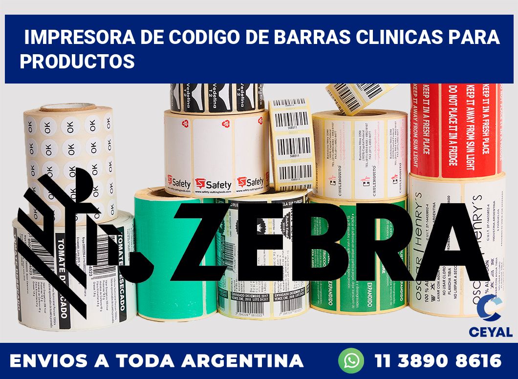Impresora de codigo de barras clinicas para productos