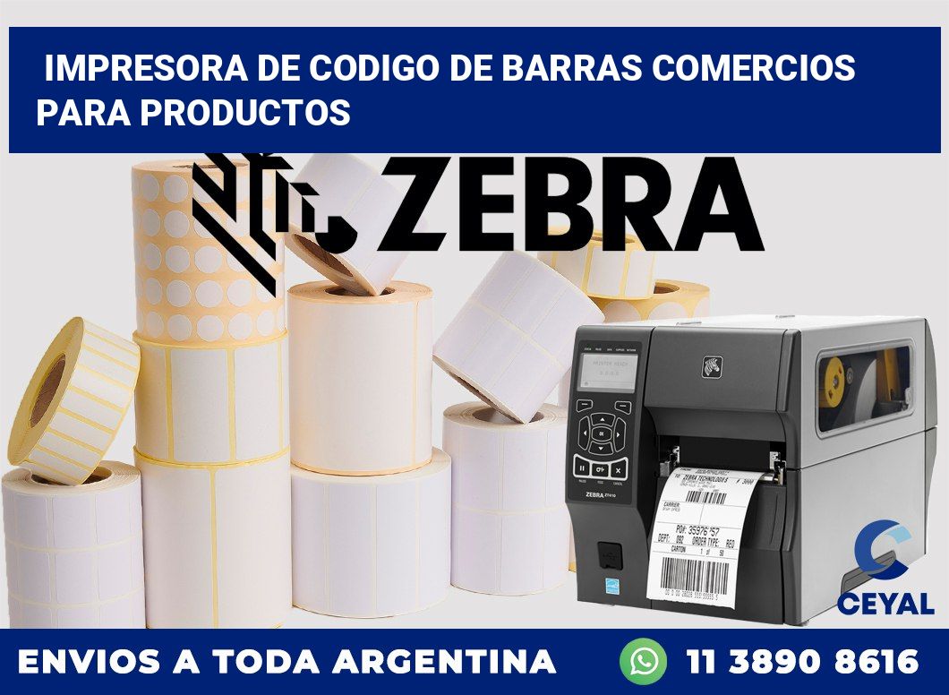 Impresora de codigo de barras comercios para productos