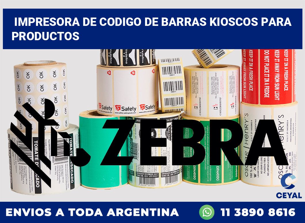 Impresora de codigo de barras kioscos para productos