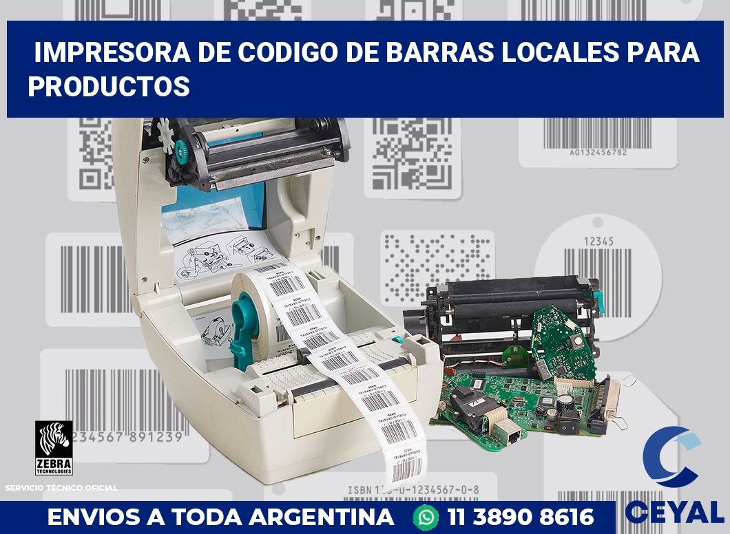 Impresora de codigo de barras locales para productos