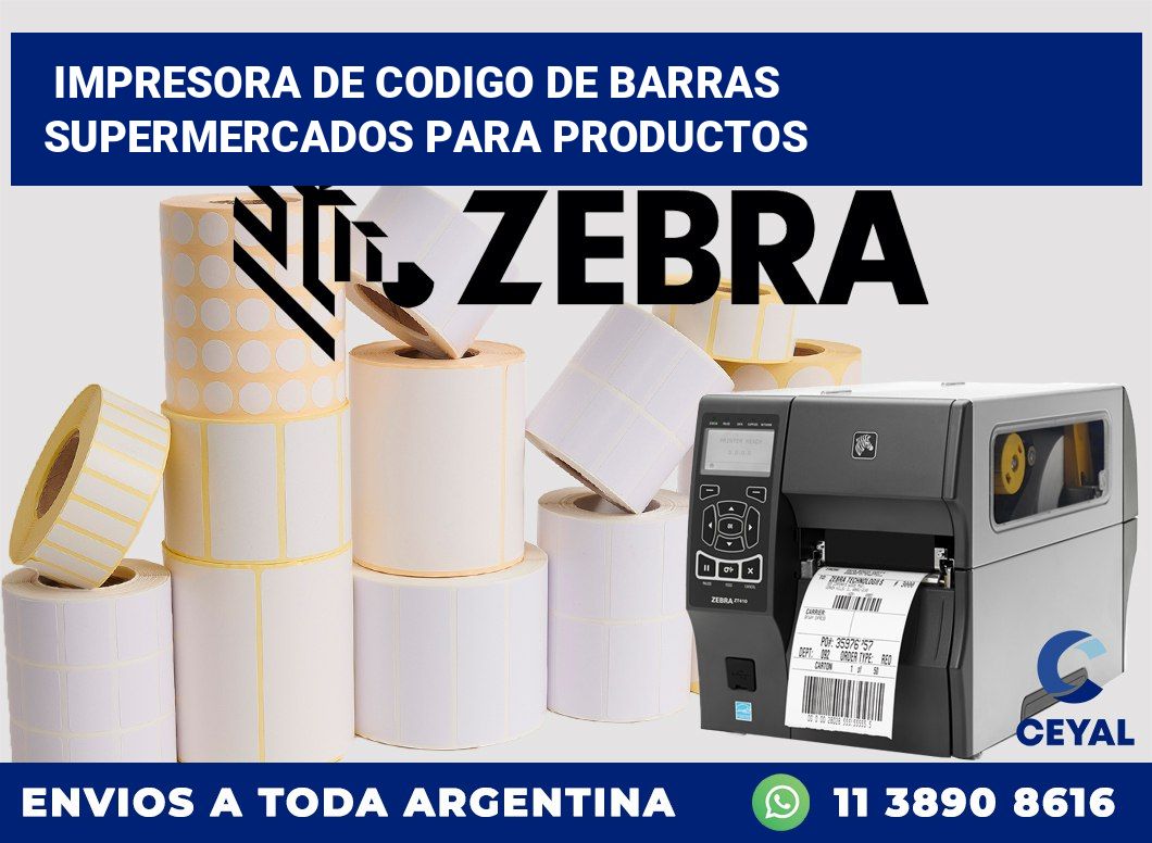Impresora de codigo de barras supermercados para productos