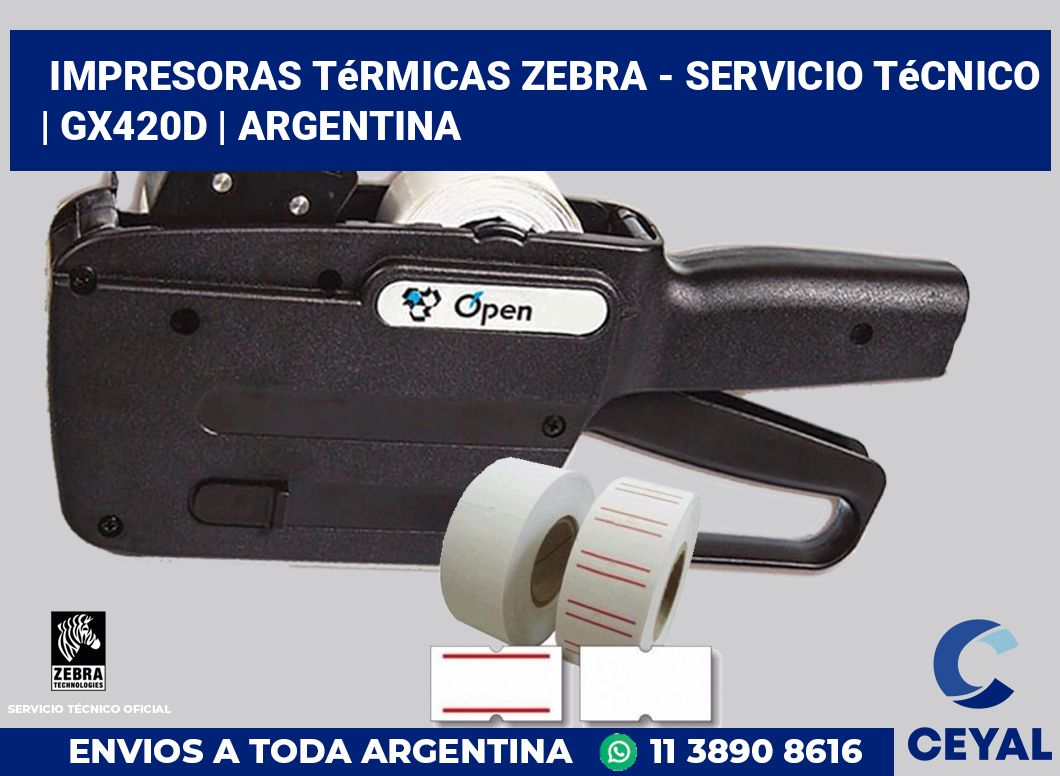 Impresoras térmicas Zebra - servicio técnico | GX420d | Argentina