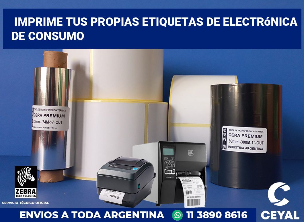Imprime tus Propias Etiquetas de Electrónica de Consumo