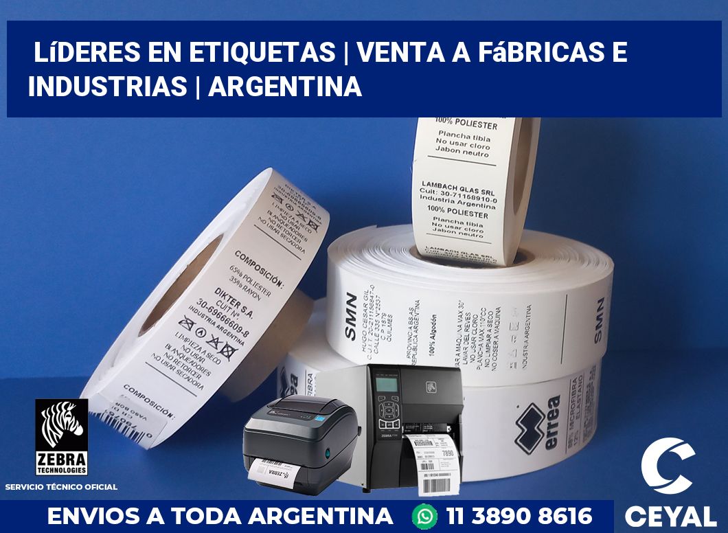 Líderes en etiquetas | Venta a fábricas e industrias | Argentina