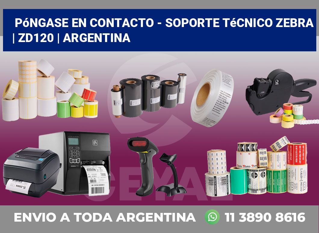 Póngase en contacto – soporte técnico Zebra | ZD120 | Argentina