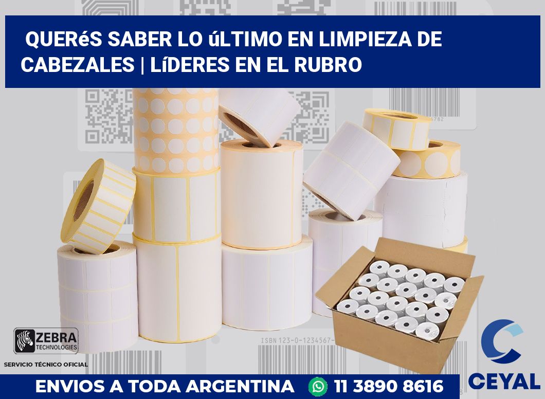 Querés saber lo último en limpieza de cabezales | Líderes en el rubro
