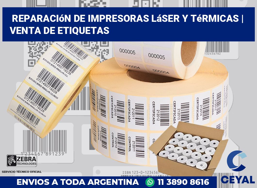 Reparación de impresoras láser y térmicas | venta de etiquetas