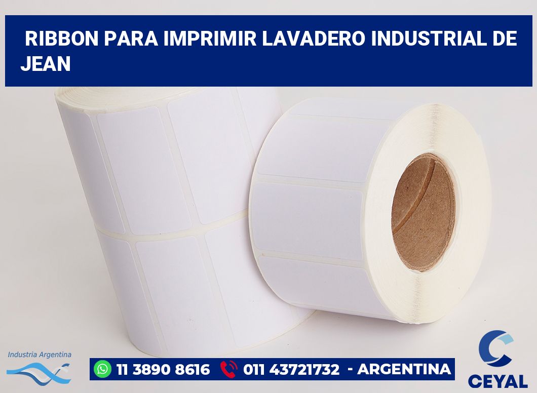 Ribbon para imprimir Lavadero industrial de jean