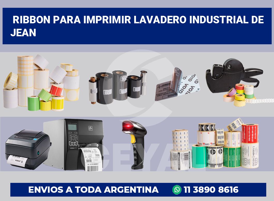Ribbon para imprimir Lavadero industrial de jean