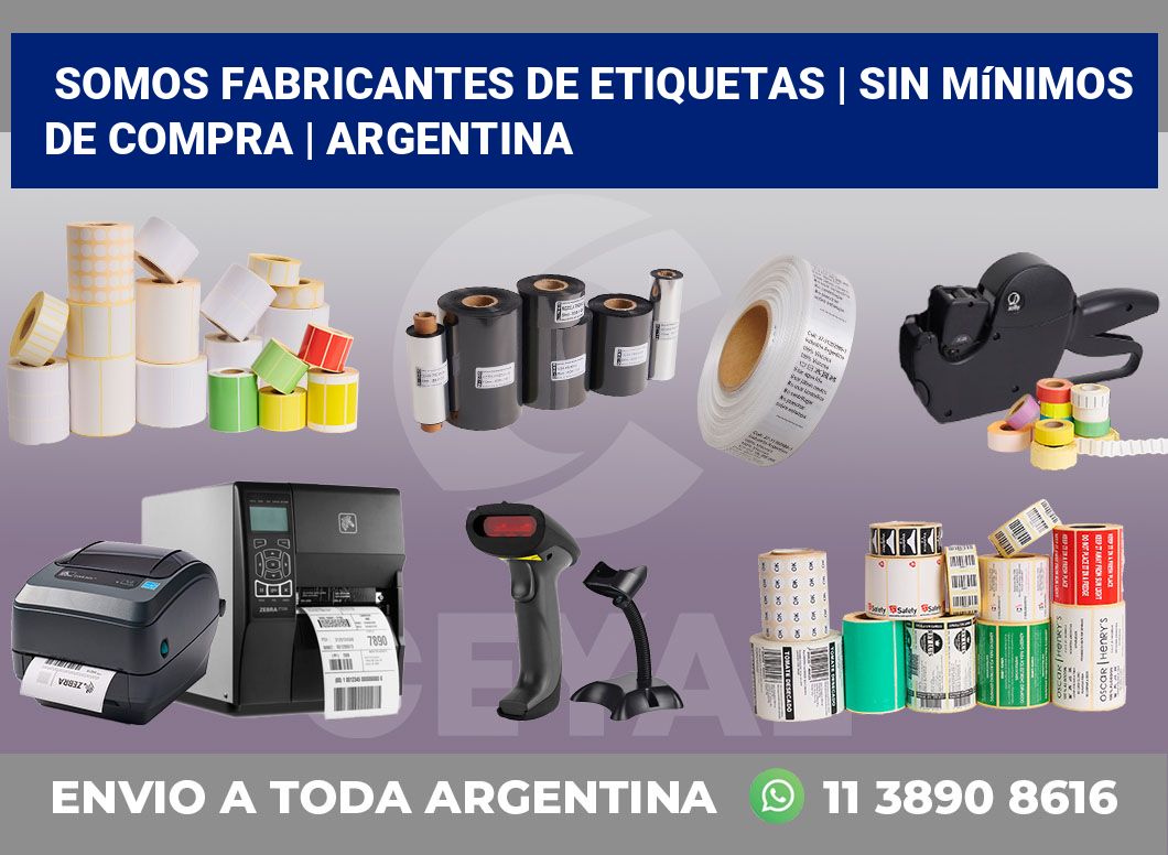 Somos fabricantes de etiquetas | Sin mínimos de compra | Argentina