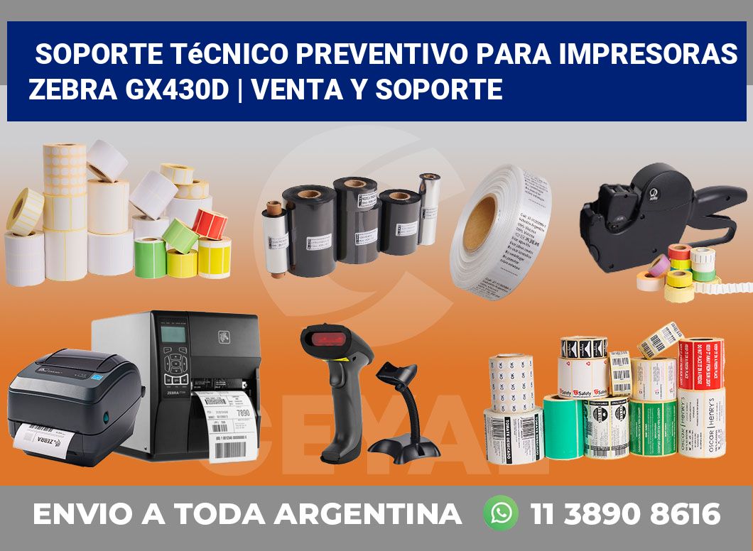 Soporte técnico preventivo para impresoras Zebra GX430d | Venta y soporte