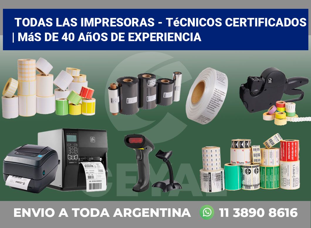 Todas las impresoras – Técnicos certificados | Más de 40 años de experiencia