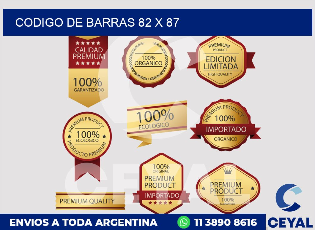 codigo de barras 82 x 87