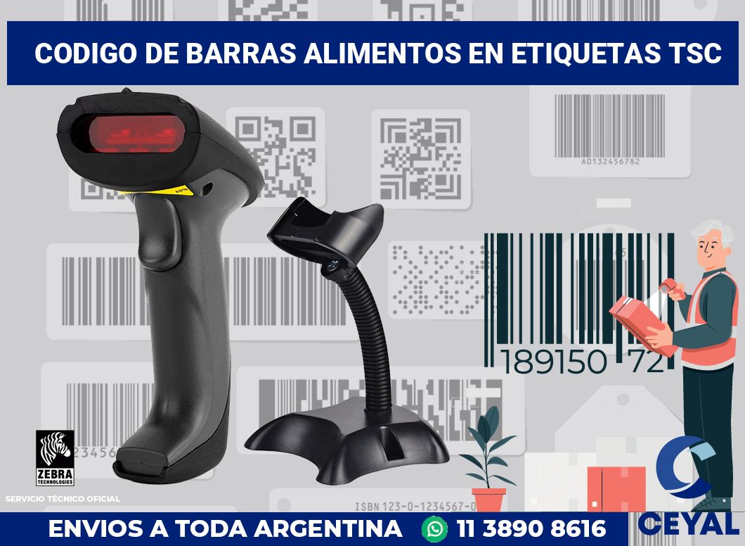 codigo de barras alimentos en etiquetas tsc