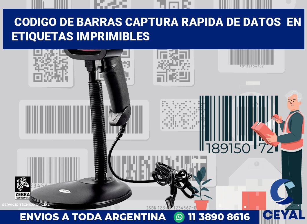codigo de barras captura rapida de datos  en etiquetas imprimibles