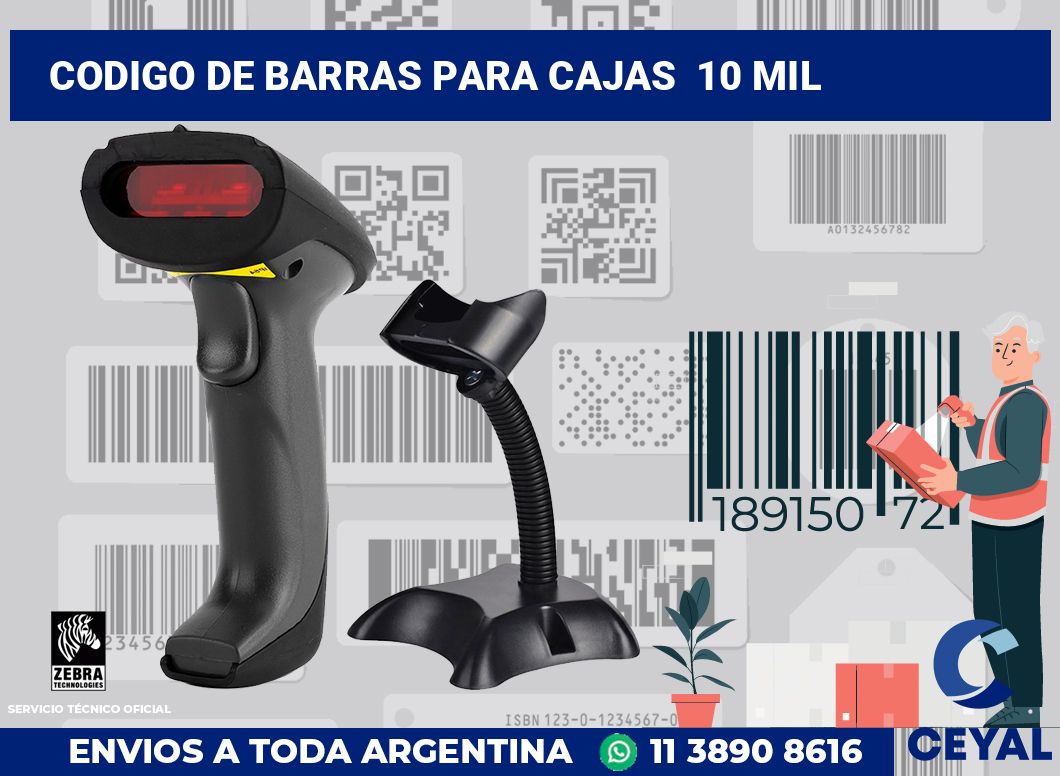 codigo de barras para cajas  10 mil