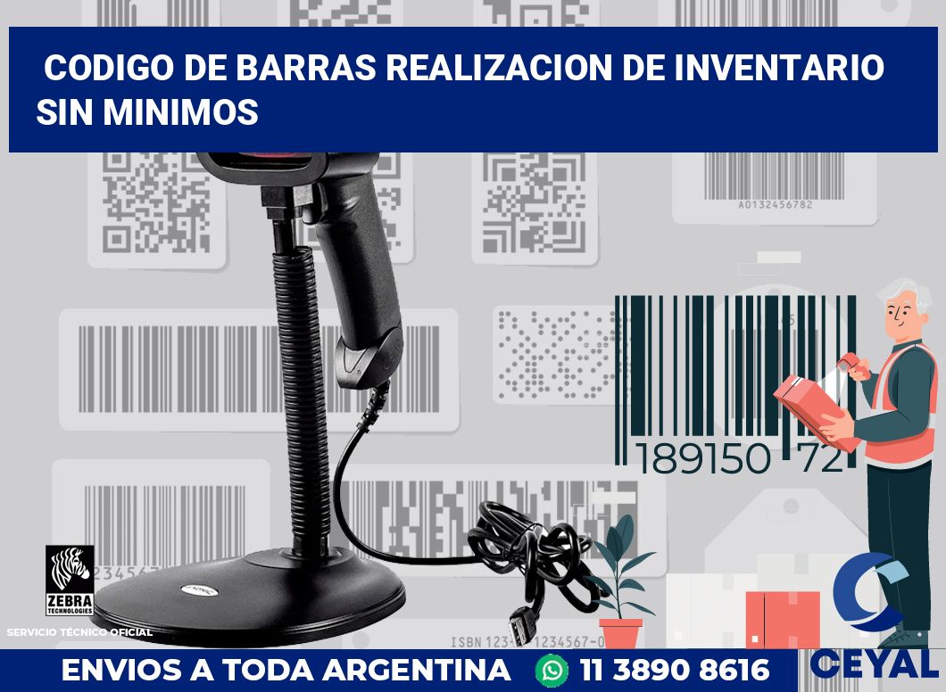 codigo de barras realizacion de inventario  sin minimos