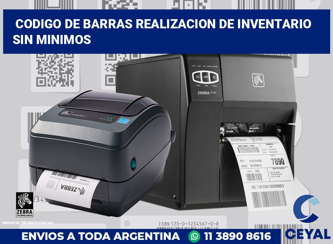 codigo de barras realizacion de inventario  sin minimos