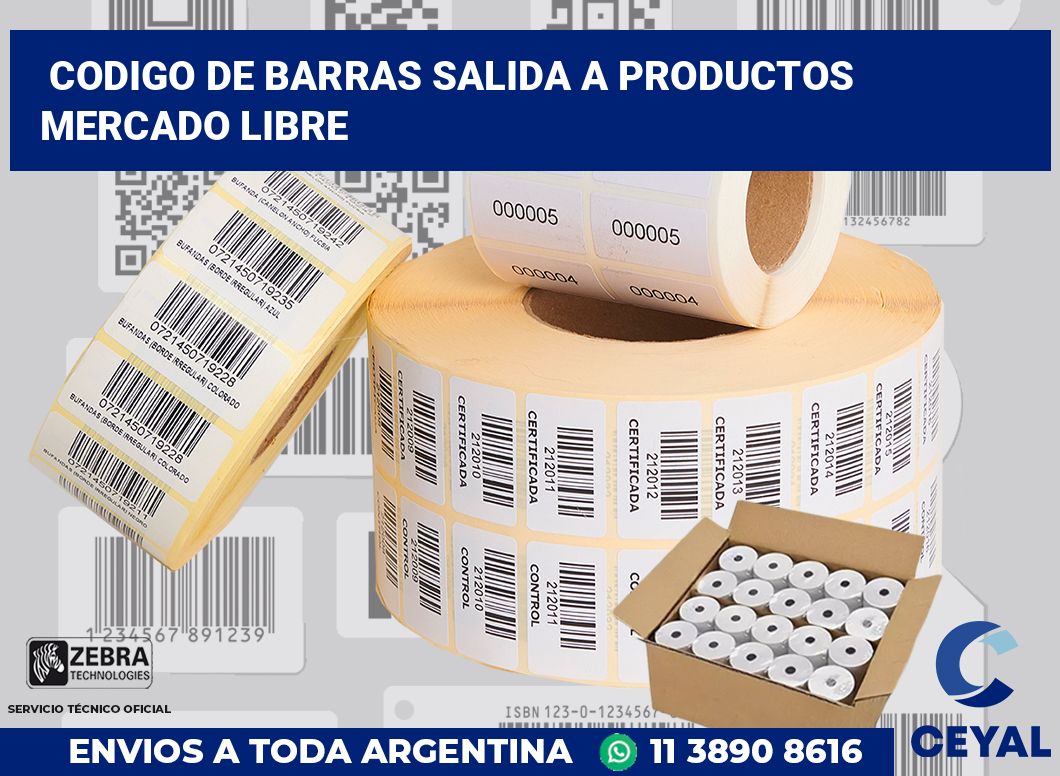 codigo de barras salida a productos  Mercado Libre