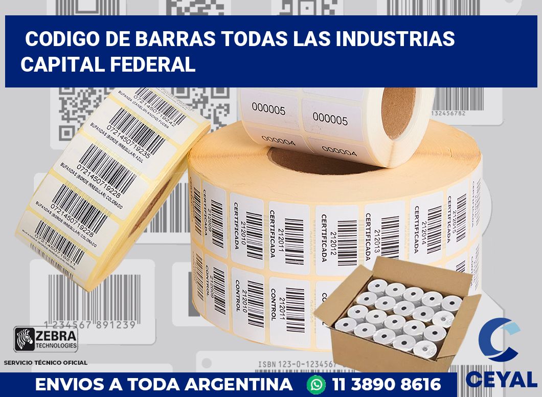 codigo de barras todas las industrias  Capital Federal