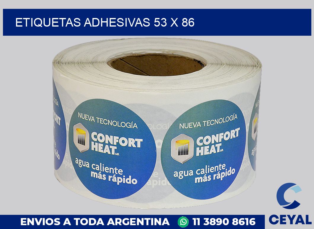 etiquetas adhesivas 53 x 86