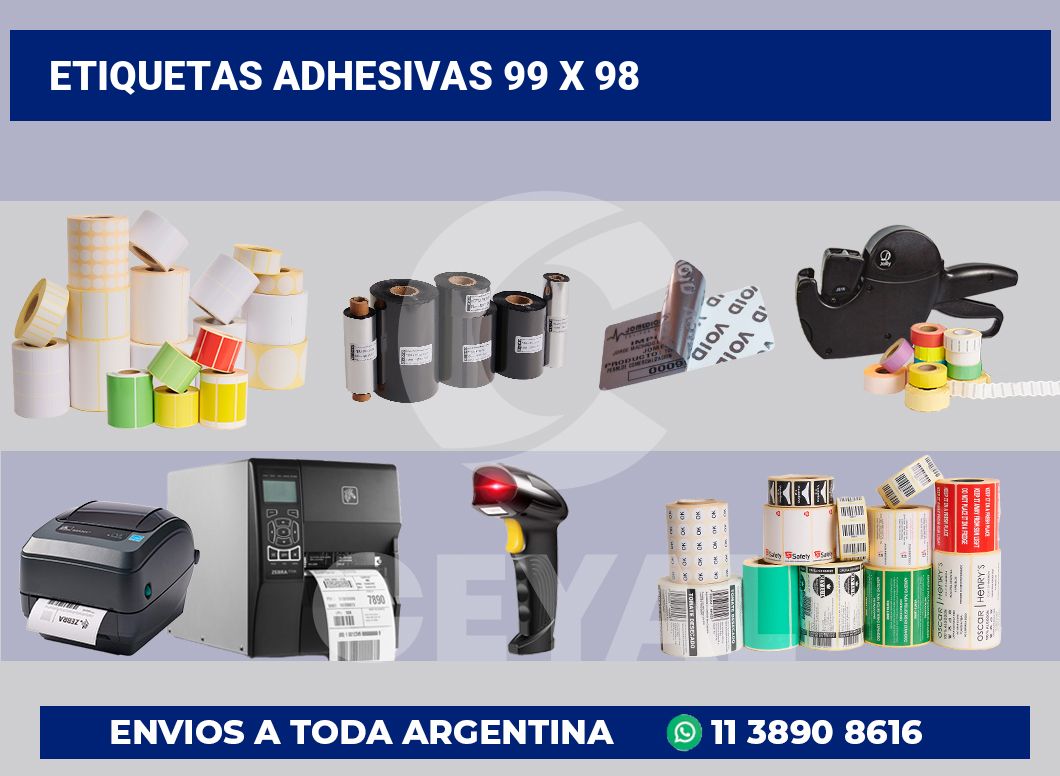 etiquetas adhesivas 99 x 98
