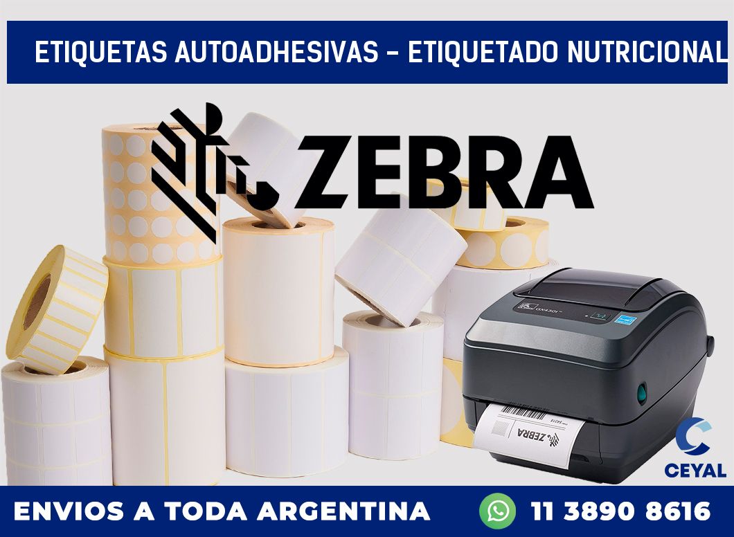 etiquetas autoadhesivas – Etiquetado Nutricional