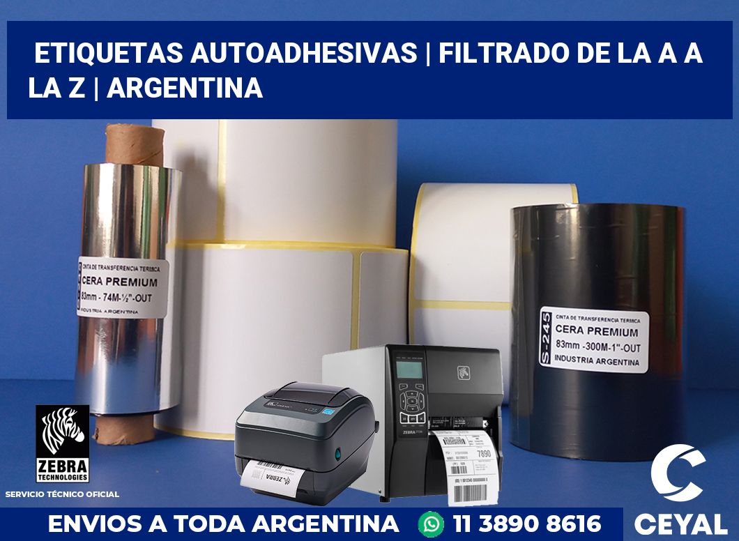 etiquetas autoadhesivas | Filtrado de la A a la Z | Argentina