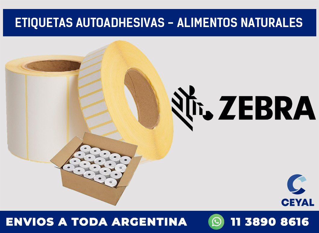 etiquetas autoadhesivas – alimentos naturales
