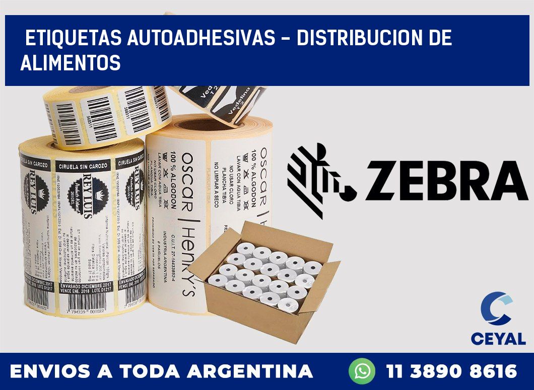 etiquetas autoadhesivas - distribucion de alimentos
