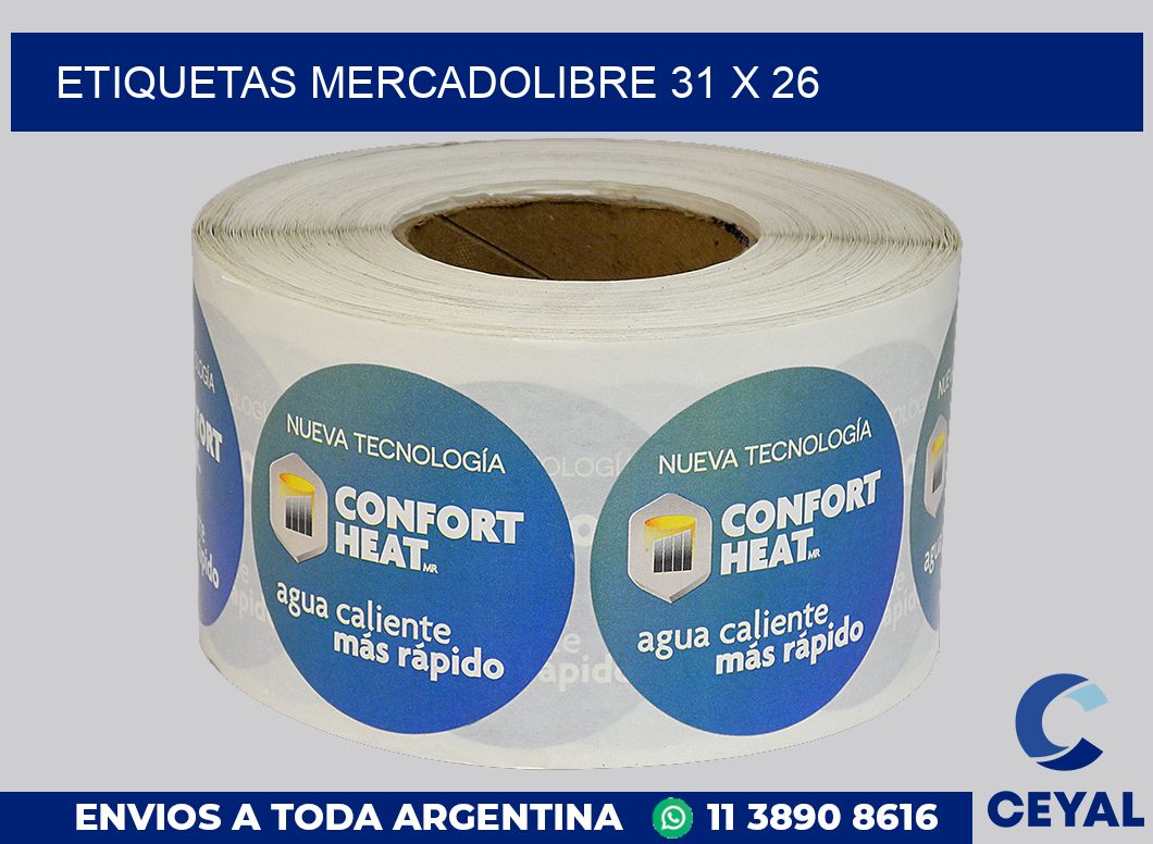 etiquetas mercadolibre 31 x 26