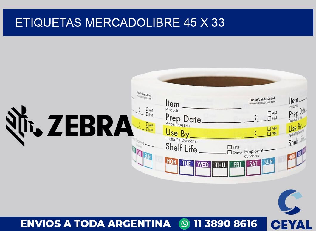 etiquetas mercadolibre 45 x 33