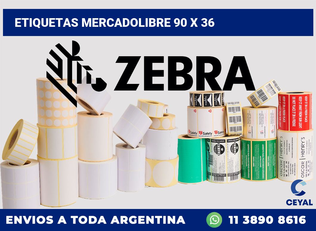 etiquetas mercadolibre 90 x 36