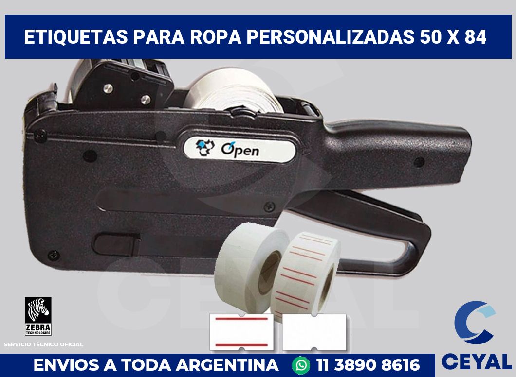 etiquetas para ropa personalizadas 50 x 84