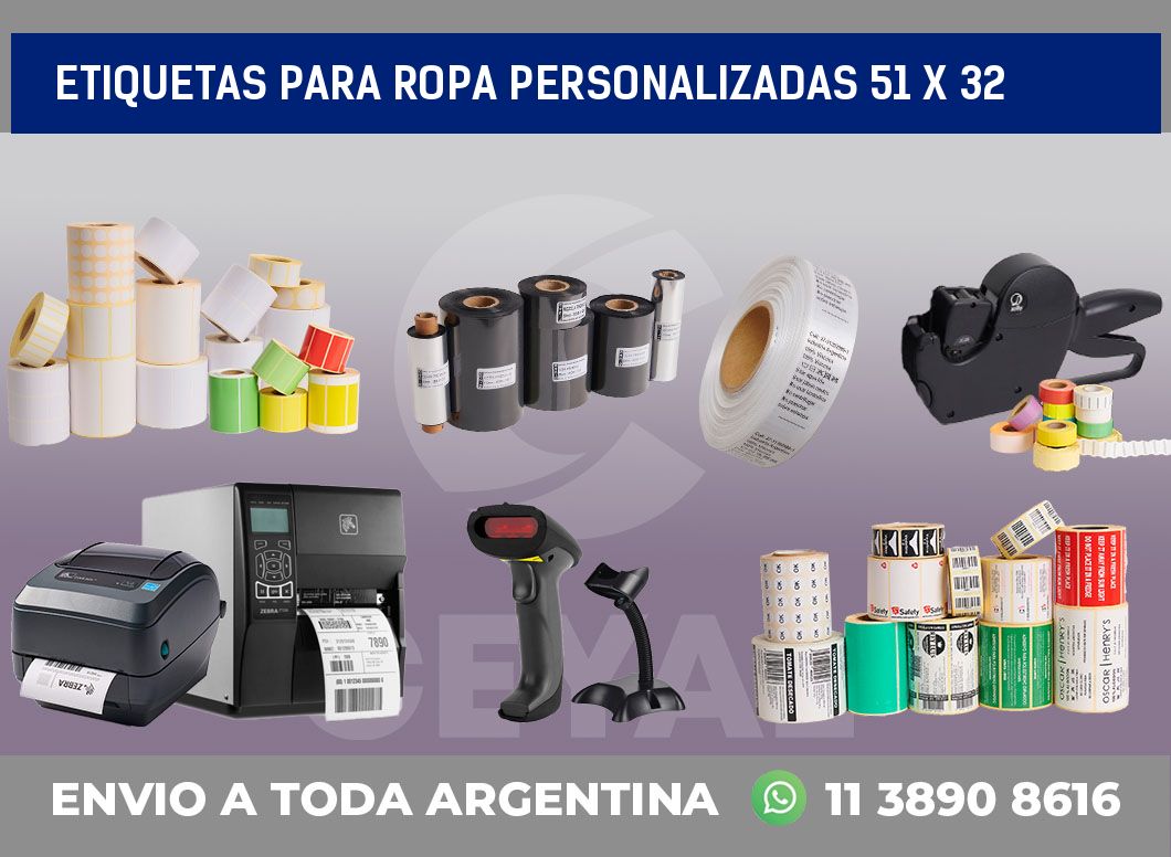 etiquetas para ropa personalizadas 51 x 32