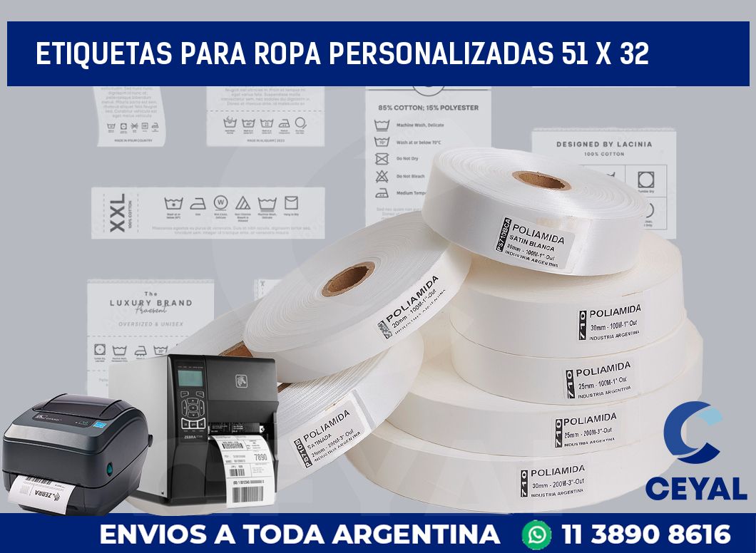 etiquetas para ropa personalizadas 51 x 32