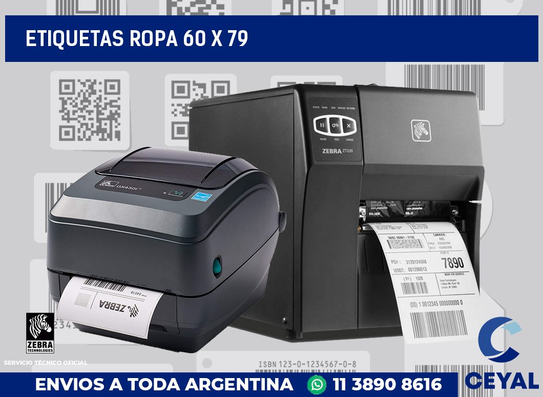 etiquetas ropa 60 x 79