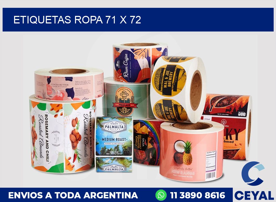 etiquetas ropa 71 x 72