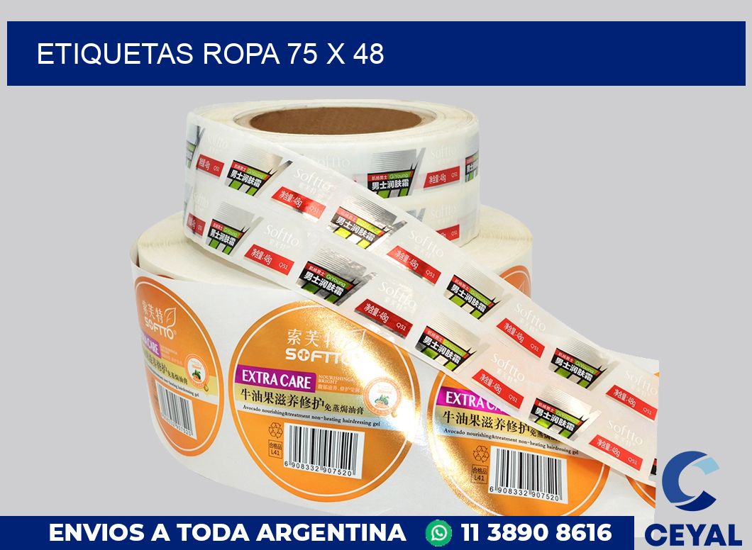 etiquetas ropa 75 x 48